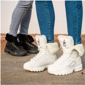 fila disruptor boots shearling